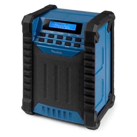 Audizio Jobsite på batteri - Bygg- och Arbetsradio med Bluetooth och antenn - DAB+ och FM - IP54