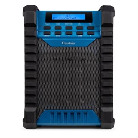 Audizio Jobsite på batteri - Bygg- och Arbetsradio med Bluetooth och antenn - DAB+ och FM - IP54