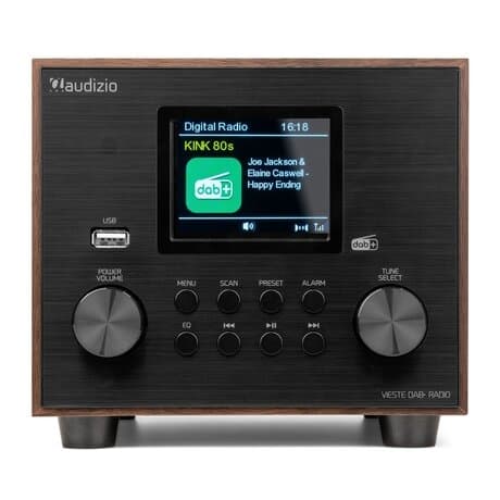 Audizio Vieste DAB+ Radio med Subwoofer - Trä