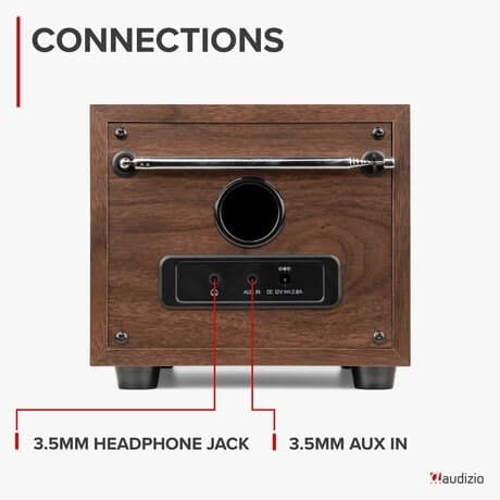 Audizio Vieste DAB+ Radio med Subwoofer - Trä