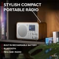 Miniatyrbild 4 av 11: Audizio Milan bärbar DAB-radio med Bluetooth, FM-radio och batteri - Silver