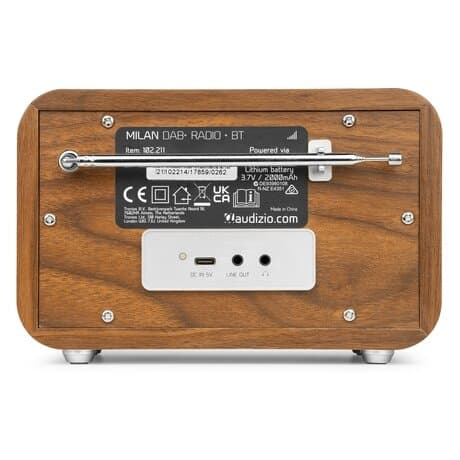 Audizio Milan bärbar DAB-radio med Bluetooth, FM-radio och batteri - Silver
