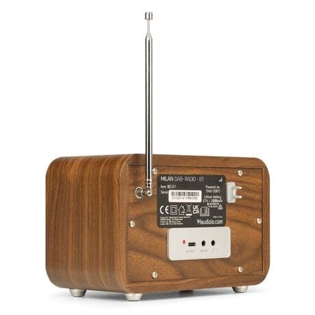 Audizio Milan bärbar DAB-radio med Bluetooth, FM-radio och batteri - Silver