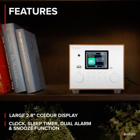 Audizio Vieste DAB+ Radio med Subwoofer - Vit