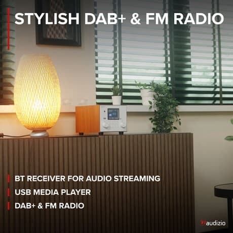 Audizio Vieste DAB+ Radio med Subwoofer - Vit