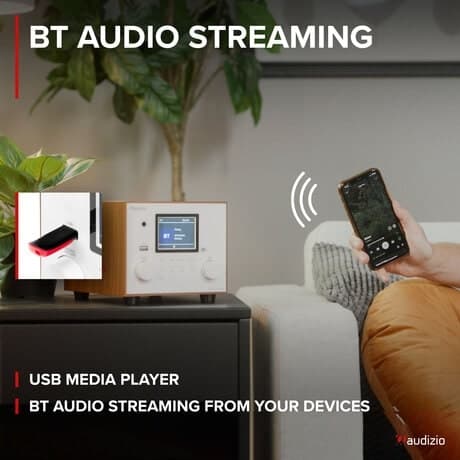 Audizio Vieste DAB+ Radio med Subwoofer - Vit