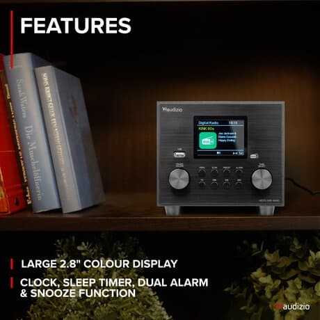 Audizio Vieste DAB+ Radio med Subwoofer - Svart