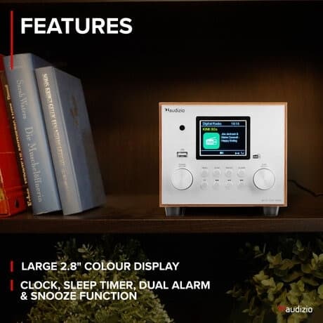 Audizio Vieste DAB+ Radio med Subwoofer - Silver
