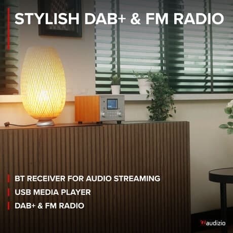 Audizio Vieste DAB+ Radio med Subwoofer - Silver