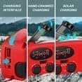 Vevradio med Solceller & Powerbank 2000mAh - Nödradio & Camping Ficklampa