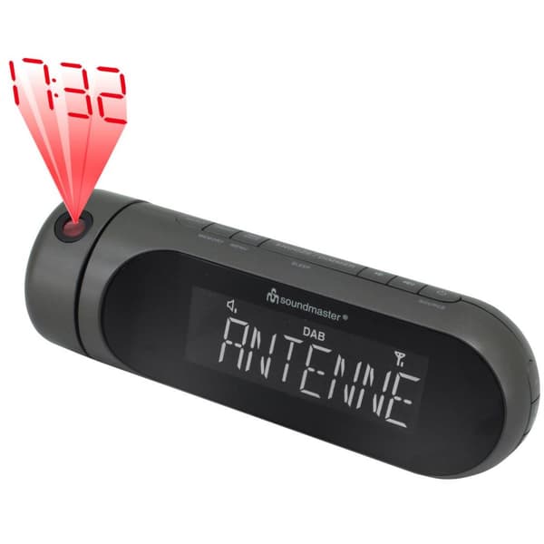 Soundmaster: DAB+/FM-RDS Klockradio med projektion