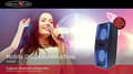 Miniatyrbillede 5 af 6: Reflex PS08BT DJ karaoke PA system, mobil med batteri og lyseffekter (Bluetooth, USB, AUX, mikrofon, 480 watt), sort