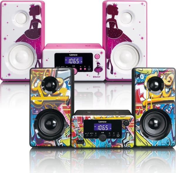 Lenco MC-020 - Stereoset med radio, Bluetooth, USB och AUX-ingång - Princess