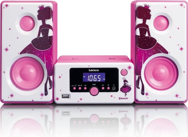 Lenco MC-020 - Stereoset med radio, Bluetooth, USB och AUX-ingång - Princess
