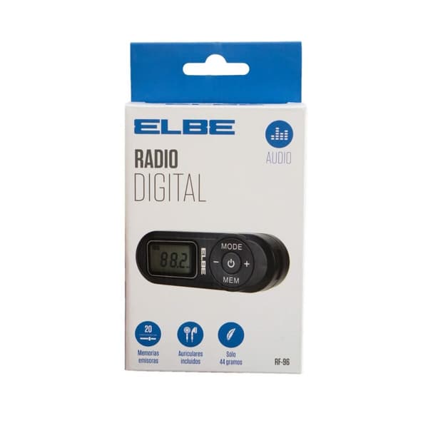 Kannettava digitaalinen radio ELBE RF96 Musta FM