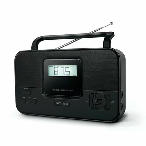 Kannettava digitaalinen radio Muse Musta AM FM