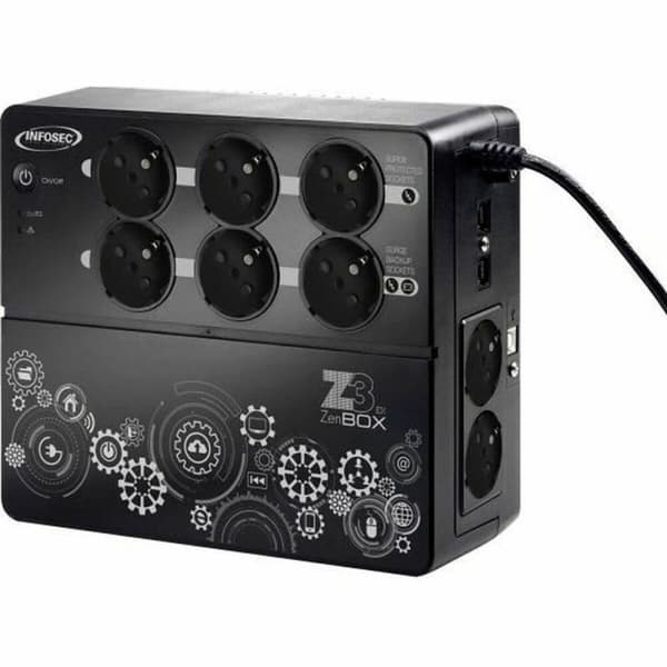 System til Uafbrydelig Strømforsyning Interaktivt UPS INFOSEC Z3 ZENBOX EX 1000 VA 480 W Sort