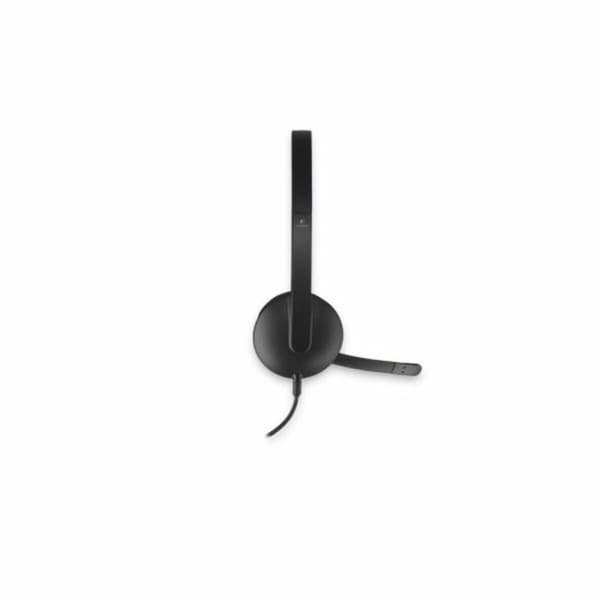 Hörlurar med Mikrofon Logitech 981-000475 USB 1,8 m Svart