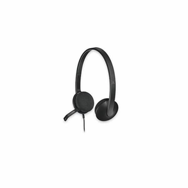 Hörlurar med Mikrofon Logitech 981-000475 USB 1,8 m Svart
