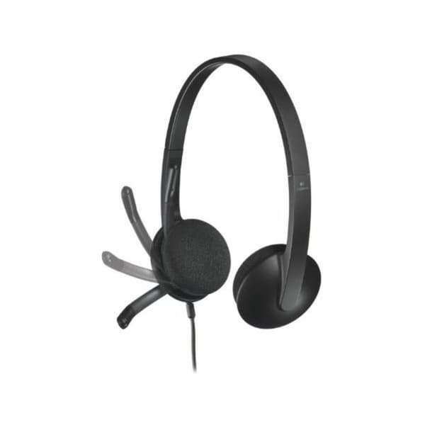 Hörlurar med Mikrofon Logitech 981-000475 USB 1,8 m Svart