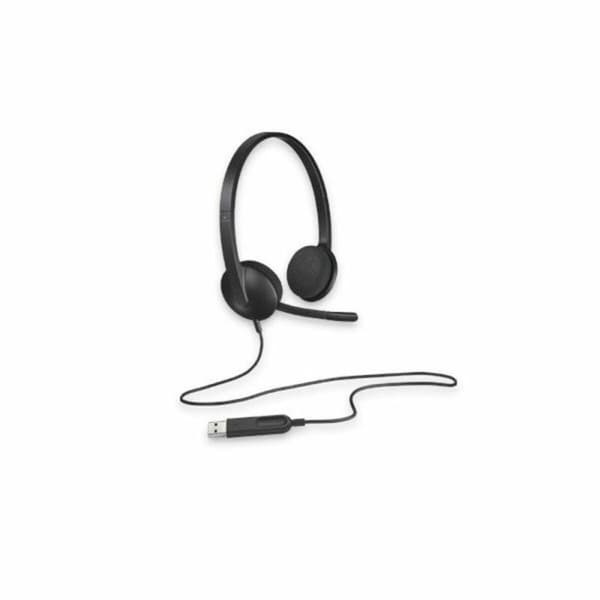 Hörlurar med Mikrofon Logitech 981-000475 USB 1,8 m Svart