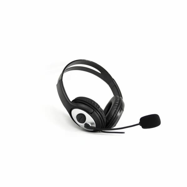Hovedtelefoner med mikrofon CoolBox COO-AUM-01 Sort Sølvfarvet