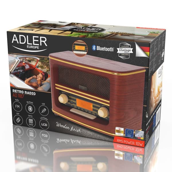 Radio Adler AD 1187 Ruskea Puu