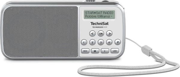 TechniSat Techniradio RDR taskuradio DAB+, FM AUX, USB-taskulamppu valkoinen