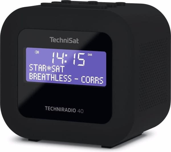 Techniradio 40 DAB+ radiovækkeur - sort