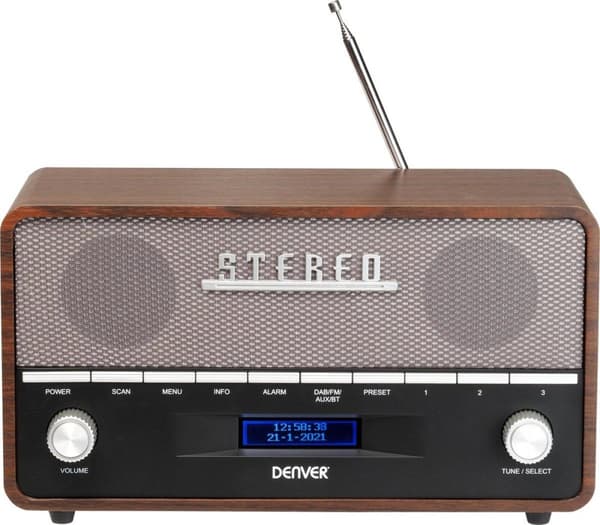 Denver DAB36 - Retro DAB+ Radio - Træ