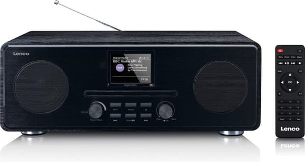 Lenco DAR-061BK - DAB-radio-CD-soitin Bluetoothilla - musta