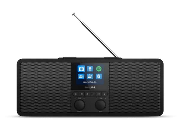 Philips Internet-radio R8805/10 DAB+ -radio Spotify Connectilla (Bluetooth, Uniajastin, kaksoishälytys, Qi-matkapuhelimen latausalusta, USB) Musta - 2