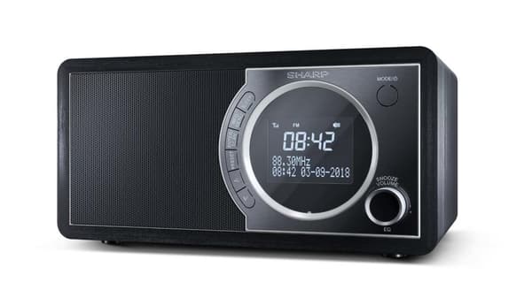 Sharp DR-450(BK) radio Kello Musta