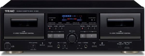 TEAC W-1200 Double Cassette Deck Blk