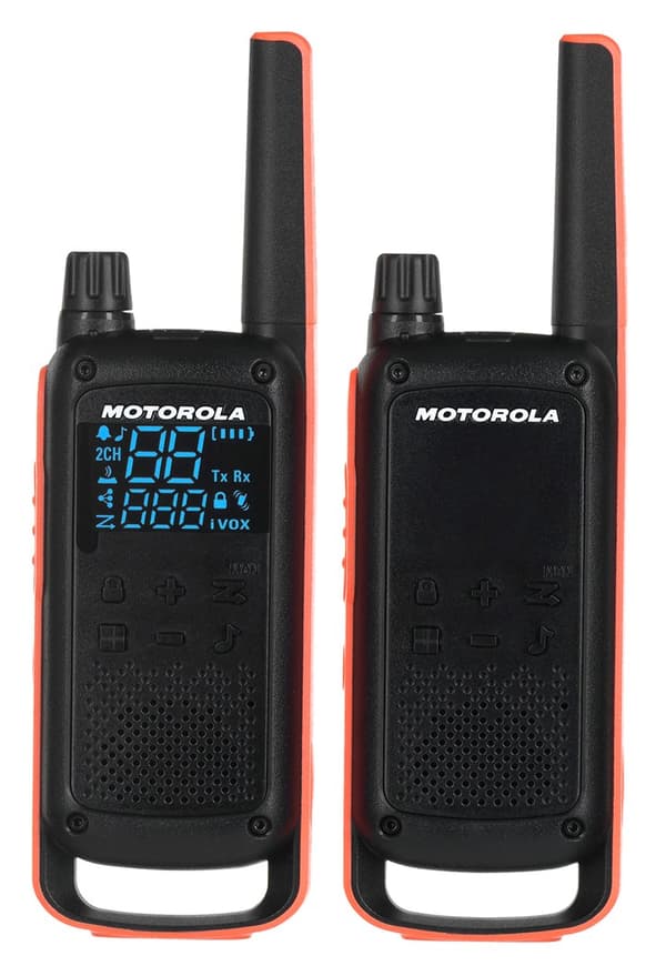 Motorola T82 Twin Pack tovejsradio 16 kanaler Sort, Orange