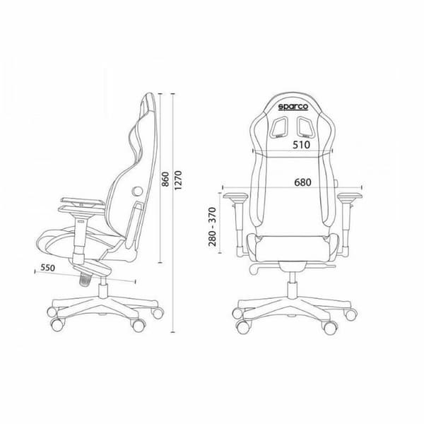 Spelstol Sparco S00998NRNR Svart