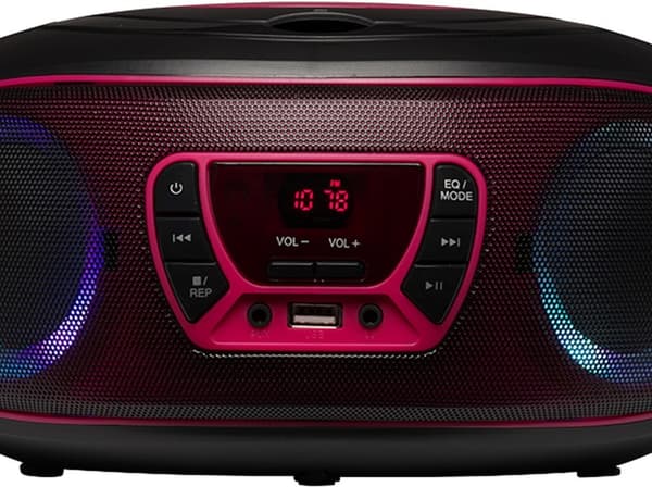 Denver TCL-212BT Radio CD, FM, stemningsbelysning, pink