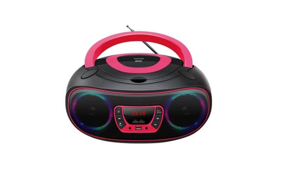 Denver TCL-212BT Radio CD, FM, stemningsbelysning, pink