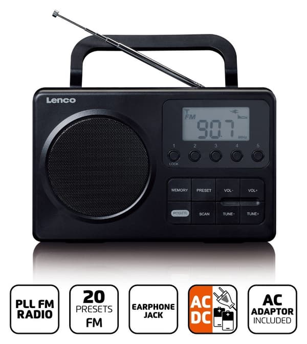 Lenco MPR-035 - FM-radio digitaalisella virittimellä