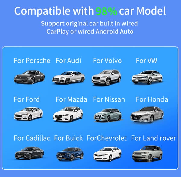 INF Trådløs CarPlay & Android Auto Adapter til Biler