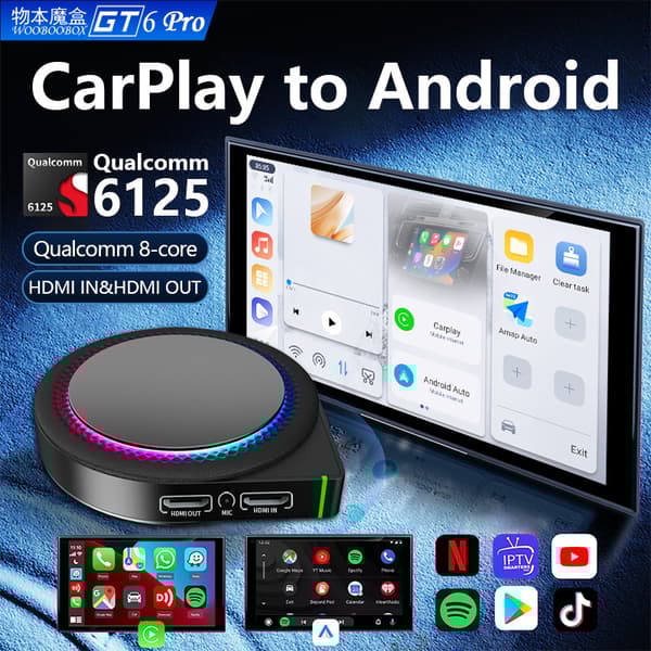 INF Trådløs CarPlay-adapter for biler med kablet CarPlay