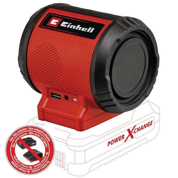 Einhell Trådlös bygghögtalare TC-SR 18 Li BT-Solo Power X-Change (18V) Levereras utan batteri eller laddare