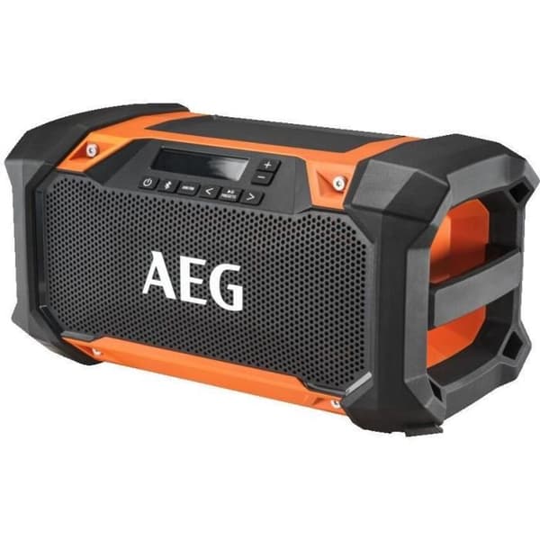 AEG - 18V radio, bluetooth-anslutning, anslutning upp till 30 meter, 30W, USB-uttag, IP54-motstånd, utan batteri. inte heller last. - BRSP18-0