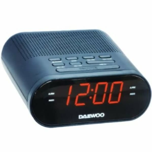 Klockradio Daewoo Svart