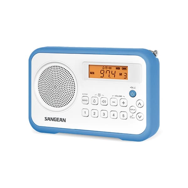 Transistorradio Sangean PR-D18 Blå Hvid Rav