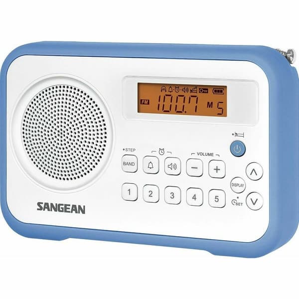 Transistorradio Sangean PR-D18 Blå Hvid Rav