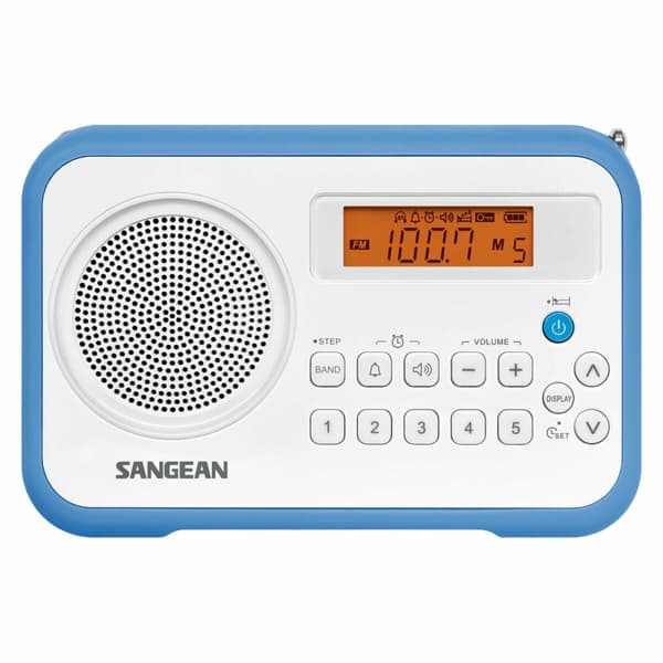 Transistorradio Sangean PR-D18 Blå Hvid Rav