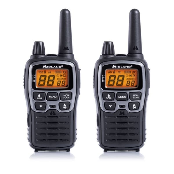 Midland XT70 kaksisuuntainen radio 24 kanavaa 446.00625 - 446.09375 MHz Musta, Harmaa