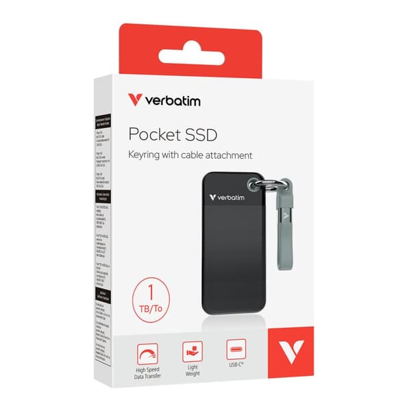 Ekstern harddisk Verbatim 32190 1 TB SSD Lomme