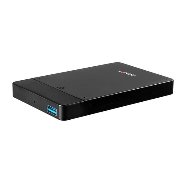 Lomme til harddisk LINDY Sort USB SATA USB-A Sort